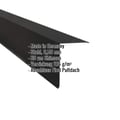 Pultabschluss | 20 x 25 cm | 80° | Stahl 0,50 mm | 80 µm Shimoco | 9005 - Tiefschwarz #2