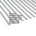 PVC Wellplatte | 32/09 | 0,80 mm | Klar | Frost-Struktur | 1,20 x 0,75 m #2