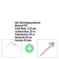 PVC Wellplatte | 76/18 | Sparpaket | 2,50 mm | Opal Weiß | Wabenstruktur | Breite 3,01 m | Länge 4,00 m #2