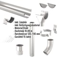Stahl Dachrinnen Sparpaket 10 m | Ø 125/90 mm | 9007 - Graualuminium #2