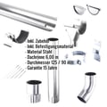 Stahl Dachrinnen Sparpaket 6 m | Ø 125/90 mm | Verzinkt #2