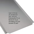 Stehfalzblech PD-510-S | Flach | Anti-Tropf 700 g/m² | Stahl 0,50 mm | 25 µm Polyester | 9007 - Graualuminium #2