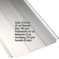 Stehfalzblech PD-510-S | Trapez | Anti-Tropf 700 g/m² | Stahl 0,50 mm | 25 µm Polyester | 9010 - Reinweiß #2