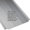 Stehfalzblech PD-510-S | Trapez | Anti-Tropf 700 g/m² | Stahl 0,50 mm | 25 µm Polyester | 9006 - Weissaluminium #2