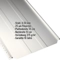 Stehfalzblech PD-510-S | Trapez | Stahl 0,50 mm | 25 µm Polyester | 9010 - Reinweiß #2
