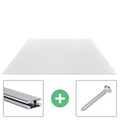Acrylglas Stegdoppelplatte | 16 mm | Profil DUO | Sparpaket | Plattenbreite 1,20 m | Opal Weiß | Breite 3,75 m | Länge 2,00 m #1