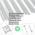 Acrylglas Wellplatte | 76/18 | Sparpaket | 3,00 mm | Klar | Wabenstruktur | Breite 3,00 m | Länge 2,00 m #2