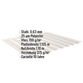 Trapezblech 20/1100 | Dach | Anti-Tropf 700 g/m² | Stahl 0,63 mm | 25 µm Polyester | 9002 - Grauweiß #2