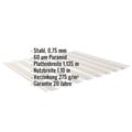 Trapezblech 20/1100 | Dach | Stahl 0,75 mm | 60 µm Puramid | 9002 - Grauweiß #2