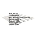 Trapezblech 35/207 | Dach | Anti-Tropf 2400 g/m² | Stahl 0,75 mm | 25 µm Polyester | 9006 - Weißaluminium #2