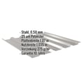 Trapezblech 35/207 | Dach | Stahl 0,50 mm | 25 µm Polyester | 9007 - Graualuminium #2