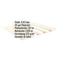 Trapezblech 35/207 | Dach | Stahl 0,63 mm | 25 µm Polyester | 1015 - Hellelfenbein #2