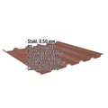 Trapezblech 35/207 | Dach | Stahl 0,50 mm | 80 µm Shimoco | 8004 - Kupferbraun #2