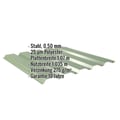 Trapezblech 35/207 | Wand | Stahl 0,50 mm | 25 µm Polyester | 6011 - Resedagrün #2