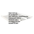 Trapezblech 45/333 | Dach | Anti-Tropf 2400 g/m² | Stahl 0,63 mm | 25 µm Polyester | 9006 - Weißaluminium #2