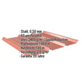 Trapezblech 45/333 | Dach | Anti-Tropf 2400 g/m² | Stahl 0,50 mm | 60 µm Puramid | 8004 - Kupferbraun #2