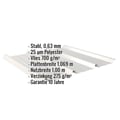 Trapezblech 45/333 | Dach | Anti-Tropf 700 g/m² | Stahl 0,63 mm | 25 µm Polyester | 9006 - Weißaluminium #2