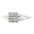 Trapezblech 45/333 | Dach | Stahl 0,63 mm | 25 µm Polyester | 9006 - Weißaluminium #2