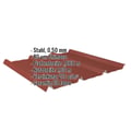 Trapezblech 45/333 | Dach | Stahl 0,50 mm | 80 µm Shimoco | 3009 - Oxidrot #2