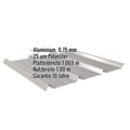 Trapezblech 45/333 | Dach | Aluminium 0,70 mm | 25 µm Polyester | 9007 - Graualuminium #2