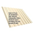 Trapezblech T18DR | Dach | Anti-Tropf 700 g/m² | Stahl 0,75 mm | 25 µm Polyester | 1015 - Hellelfenbein #2