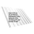Trapezblech T20M | Dach | Stahl 0,50 mm | 25 µm Polyester | 7035 - Lichtgrau #2