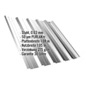 Trapezblech T35DR | Dach | Stahl 0,63 mm | 50 µm PURLAK® | 9006 - Weißaluminium #2