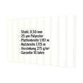 Trapezblech T7M | Wand | Stahl 0,50 mm | 25 µm Polyester | 9002 - Grauweiß #2