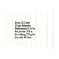 Trapezblech T7M | Wand | Stahl 0,75 mm | 25 µm Polyester | 9002 - Grauweiß #2