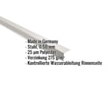 Traufenblech | 5 x 5 cm | 100° | Stahl 0,50 mm | 25 µm Polyester | 7035 - Lichtgrau #2