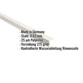 Traufenblech | 5 x 5 cm | 95° | Stahl 0,63 mm | 25 µm Polyester | 9010 - Reinweiß #2