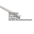 Traufenblech | 5 x 5 cm | 95° | Stahl 0,75 mm | 25 µm Polyester | 9002 - Grauweiß #2