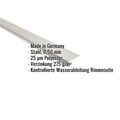 Traufenblech | 8 x 3 cm | 100° | Stahl 0,50 mm | 25 µm Polyester | 9006 - Weißaluminium #2