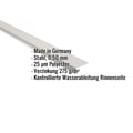 Traufenblech | 8 x 3 cm | 95° | Stahl 0,50 mm | 25 µm Polyester | 7035 - Lichtgrau #2