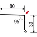 Traufenblech | 8 x 3 cm | 95° | Stahl 0,50 mm | 25 µm Polyester | 9010 - Reinweiß #6