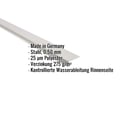 Traufenblech | 8 x 3 cm | 95° | Stahl 0,50 mm | 25 µm Polyester | 9006 - Weißaluminium #2