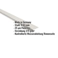 Traufenblech | 8 x 3 cm | 95° | Stahl 0,63 mm | 25 µm Polyester | 9002 - Grauweiß #2
