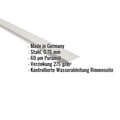 Traufenblech | 8 x 3 cm | 95° | Stahl 0,75 mm | 60 µm Puramid | 9002 - Grauweiß #2