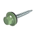 Verzinkte Schrauben | Für Montage Tiefsicke auf Holzkonstruktion | 4,8 x 35 mm E14 | Resedagrün #1