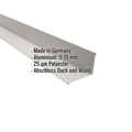 Wandanschluss | 16 x 11,5 cm | 95° | Aluminium 0,70 mm | 25 µm Polyester | 9006 - Weißaluminium #2