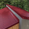 Wandanschluss | 22 x 15 cm | 95° | Stahl 0,50 mm | 25 µm Polyester | 3005 - Weinrot #5