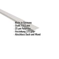 Wandanschluss | 22 x 15 cm | 95° | Stahl 0,63 mm | 25 µm Polyester | 9006 - Weißaluminium #2