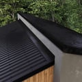 Wandanschluss | 22 x 15 cm | 95° | Stahl 0,50 mm | 80 µm Shimoco | 9005 - Tiefschwarz #5