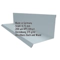 Wandanschluss | Typ 2 | 10 cm x 11 cm x 2,00 m | 90° | Stahl 0,63 mm | 200 µm HPS Ultra® | 7040 - Fenstergrau #2