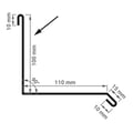 Wandanschluss | Typ 2 | 10 cm x 11 cm x 2,00 m | 90° | Stahl 0,50 mm | 50 µm PURLAK® | 7016 - Anthrazitgrau #4