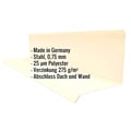 Wandanschluss | Typ 3 | 10 cm x 11 cm x 2,00 m | 90° | Stahl 0,75 mm | 25 µm Polyester | 1015 - Hellelfenbein #2