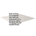 Wellblech 18/1064 | Dach | Anti-Tropf 1000 g/m² | Stahl 0,50 mm | 25 µm Polyester | 7035 - Lichtgrau #2