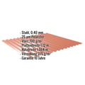 Wellblech 18/1064 | Dach | Anti-Tropf 700 g/m² | Sonderposten | Stahl 0,40 mm | 25 µm Polyester | 8004 - Kupferbraun #2