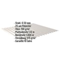 Wellblech 18/1064 | Dach | Anti-Tropf 700 g/m² | Stahl 0,50 mm | 25 µm Polyester | 7035 - Lichtgrau #2