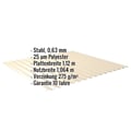 Wellblech 18/1064 | Dach | Stahl 0,63 mm | 25 µm Polyester | 1015 - Hellelfenbein #2